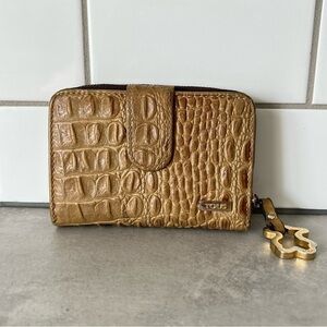 TOUS Croc Embossed Leather Wallet